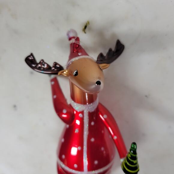 Vtg Lefton Reindeer Figurine Japan Hand Painted Gold Accents Christmas Decor - Picture 14 of 14